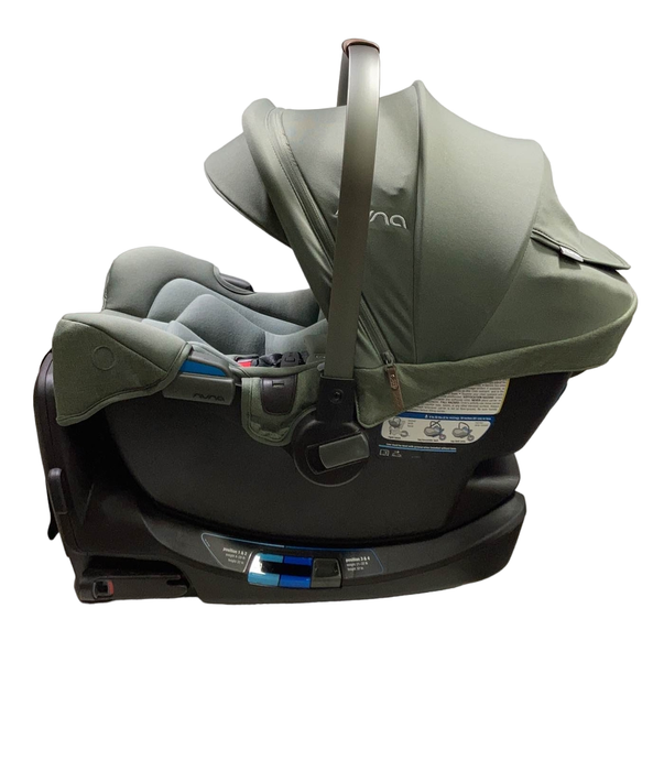 secondhand Nuna PIPA rx Infant Car Seat with RELX Base, 2022, Pine