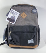 used Eddie Bauer Bridgeport Diaper Backpack, Grey with Tan