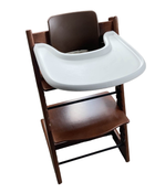 used Stokke Tripp Trapp High Chair with Baby Set and Tray, Walnut, White