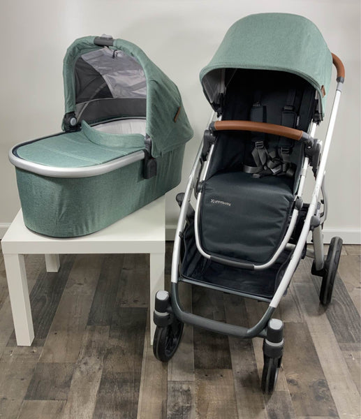 uppababy vista v2 green melange UPPAbaby VISTA V2 Stroller, 2020, Emmett (Green Melange)