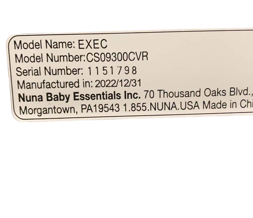 Nuna EXEC All In One Car Seat, 2022, Caviar