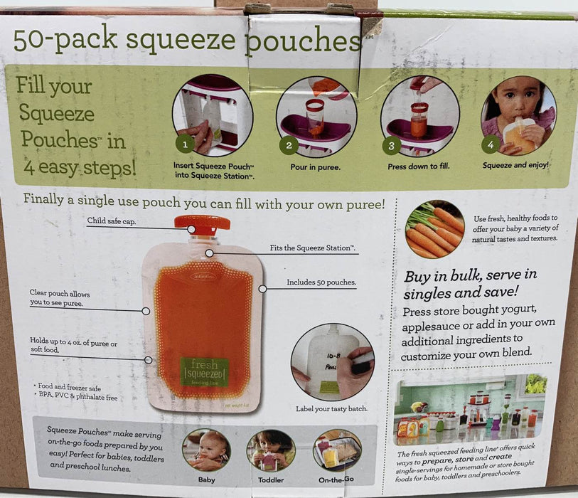 Shop Infantino Squeeze Pouches, 4 fl oz., 50 count at GoodBuy Gear