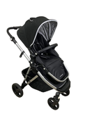 used Mockingbird Single Stroller, 2023, Black, Windowpane, Silver With Black Leather