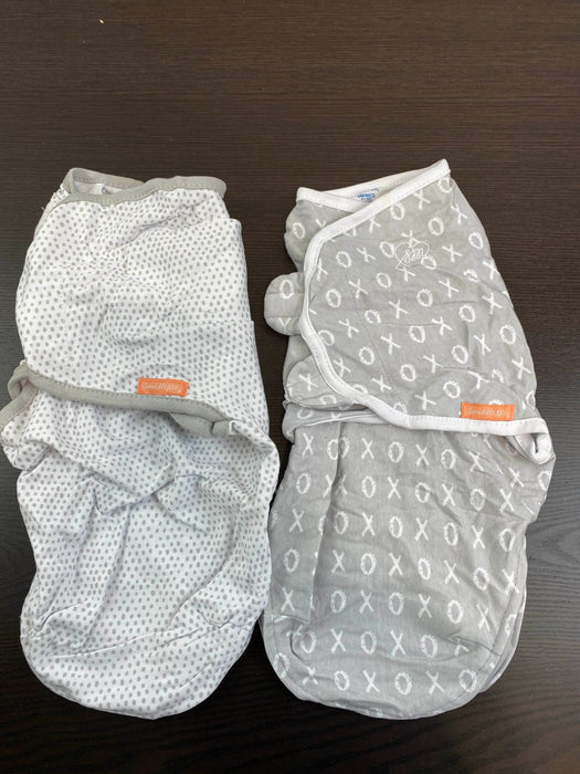 used SwaddleMe Original Swaddle Wrap With Easy Change 2pk, Small/Medium Love Ya