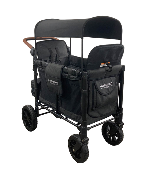 used Wonderfold W2 Luxe Multifunctional Double Stroller Wagon, 2022, Volcanic Black