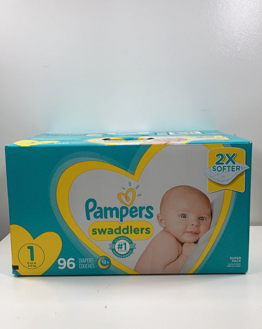 used Pampers Swaddlers Diapers, Size 1