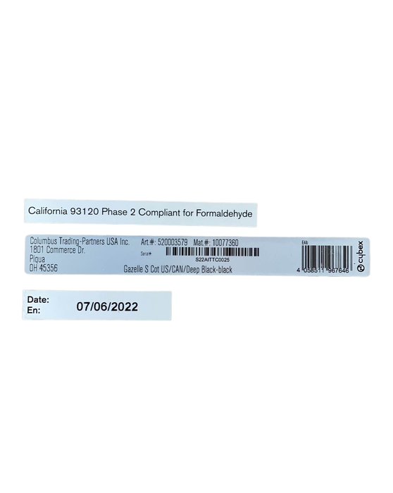 Cybex Gazelle S Cot, Moon Black