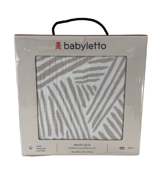 used Babyletto Muslin Quilt, Oat Stripe