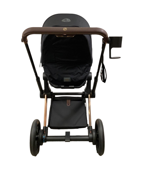 Cybex E-PRIAM Electric Stroller, 2023, Rose Gold, Deep Black