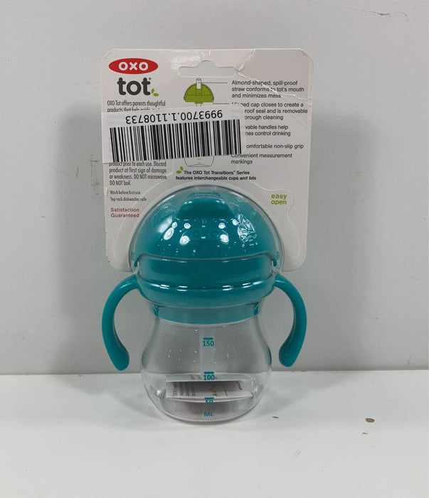 Shop OXO Tot Transitions Soft Spout Sippy Cup with Removable Handles, Teal at GoodBuy Gear