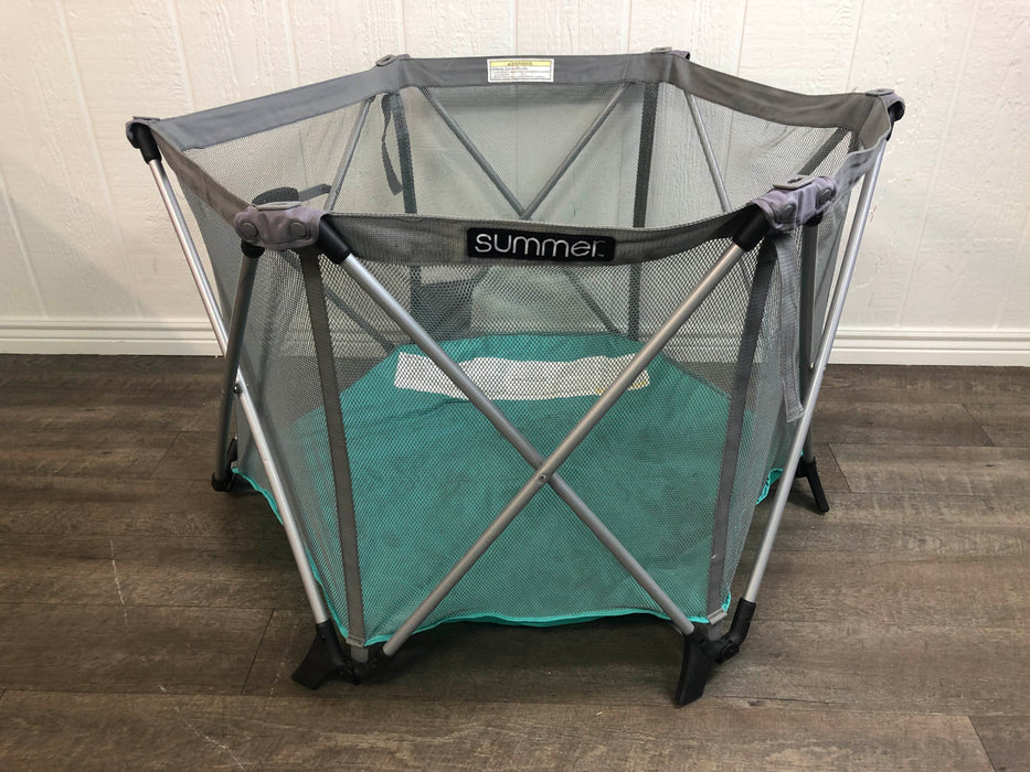 used Summer Infant Pop 'N Play Portable Playard With Canopy