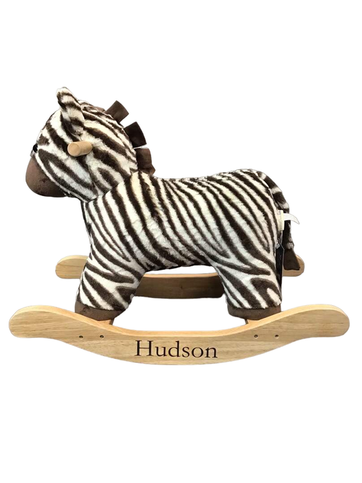 secondhand Pottery Barn Kids Plush Animal Rocker, Zebra