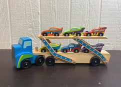 used Melissa & Doug Mega Race-Car Carrier