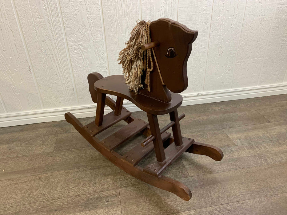 used Handcrafted Wooden Rocking Horse