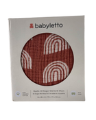 used Babyletto Muslin All-Stages Midi Crib Sheet, Terracotta Rainbow