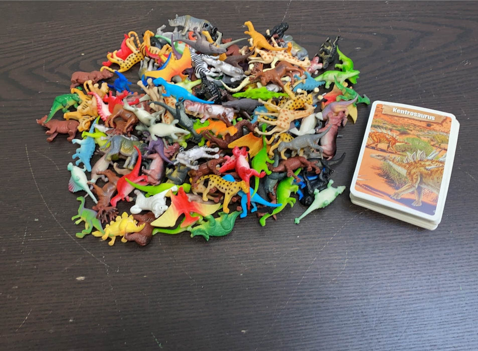 used BUNDLE Plastic Animals, & Cards