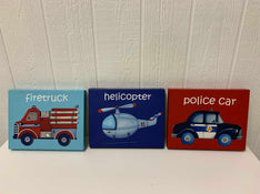 used Set Of 3 Vehicles Nursery Prints