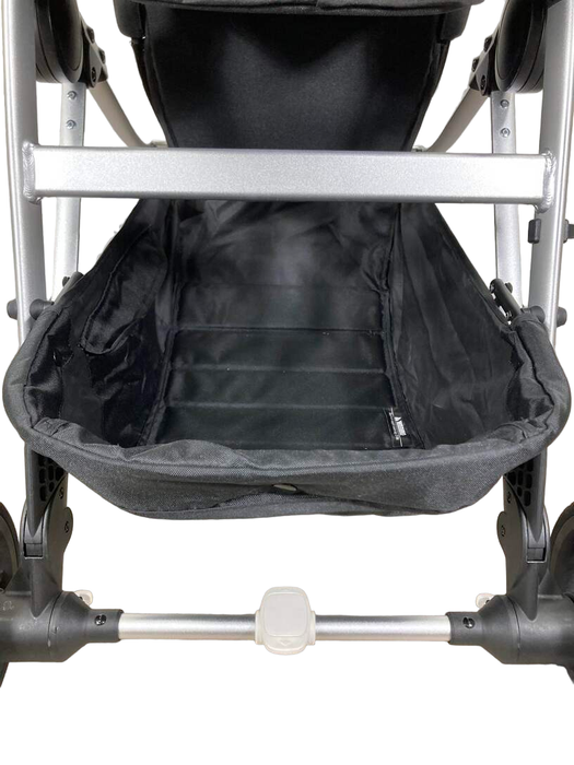 Mockingbird Single to Double Stroller, 2023, Silver with Black Leather, Watercolor Drops, Black