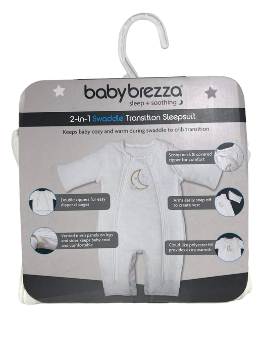 secondhand Baby Brezza 2-in-1 Swaddle Transition Sleepsuit, 6-9Mo