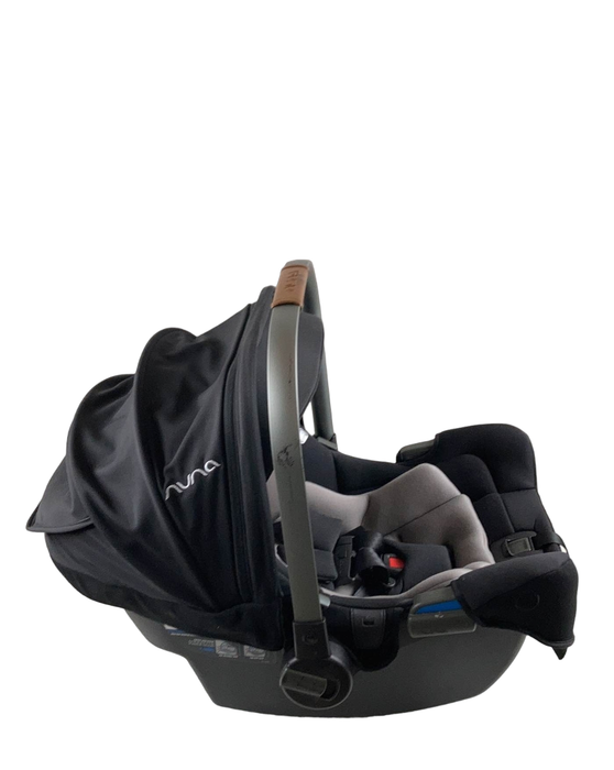 secondhand Nuna PIPA rx Infant Car Seat with RELX Base, Caviar, 2021