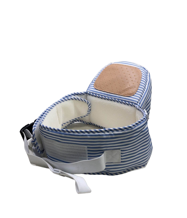 used TushBaby Hip Baby Carrier, Blue stripe