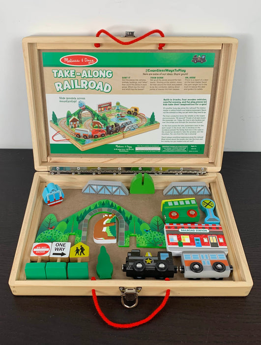 secondhand Melissa & Doug Take-Along Railroad