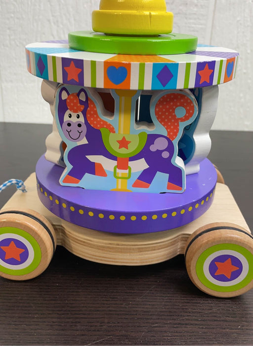 secondhand Melissa & Doug First Play Carousel Pull Toy