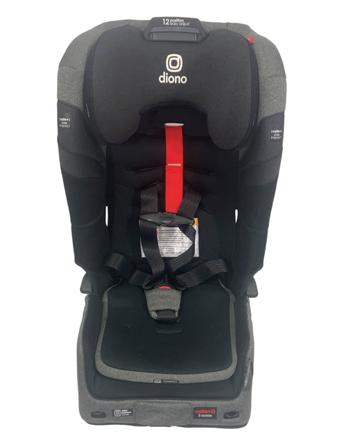 used Diono Radian 3QXT+ Convertible Car Seat, 2021, Black Jet