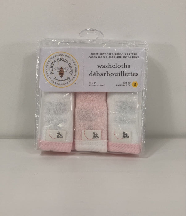 Shop Burt's Bees Baby Washcloths 3 Pack, Blossom Pink at GoodBuy Gear