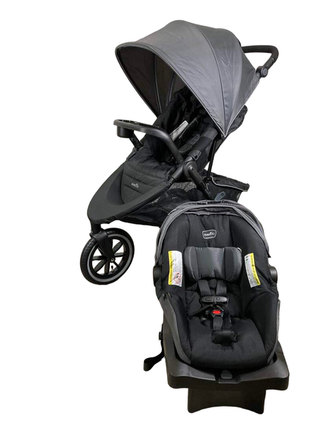 Evenflo folio3 stroll and jog travel system outlet with litemax 35 infant car seat skyline