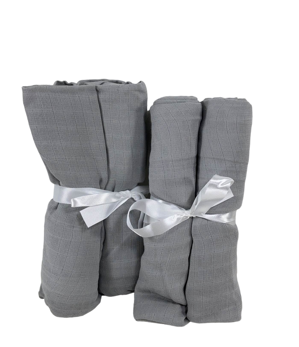 secondhand Newton 2 Pack Crib Sheets, Twilight Grey