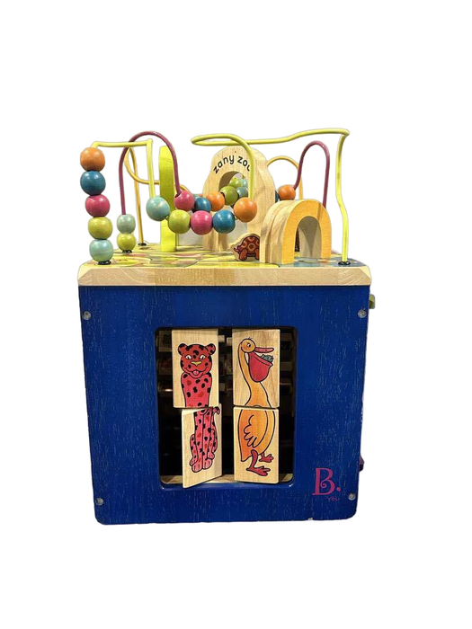 secondhand B. toys Zany Zoo Wooden Activity Cube