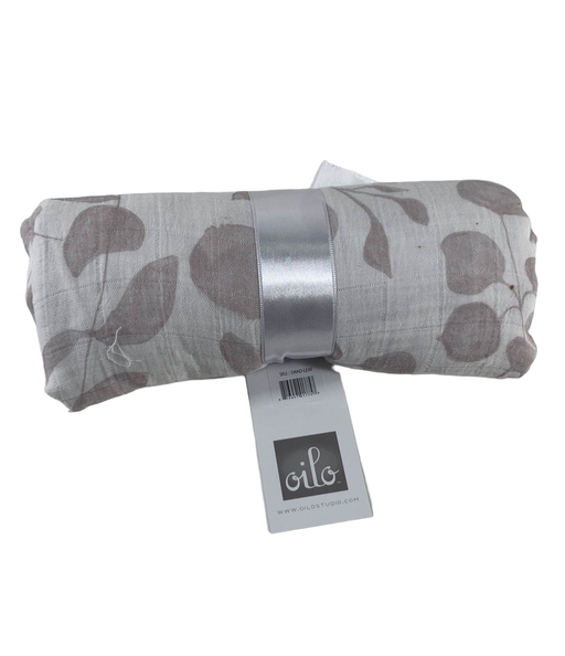 secondhand Oilo Studios Muslin Swaddle Blanket, Leaf