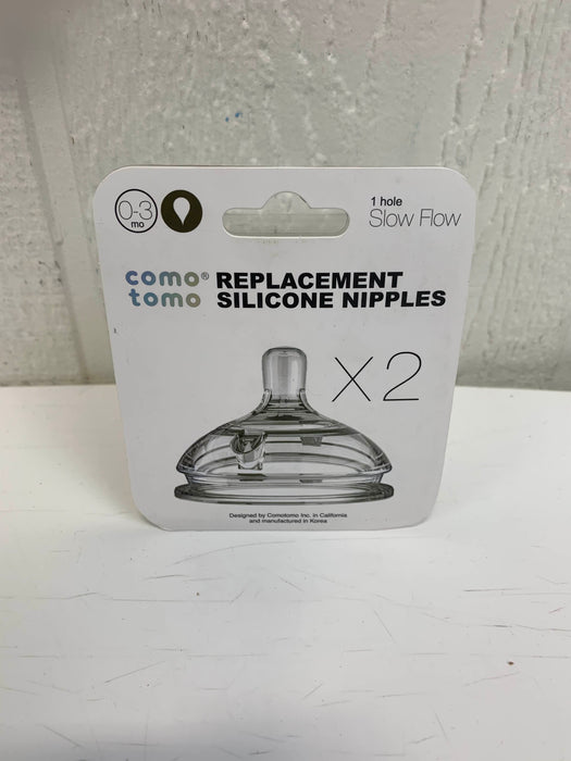 used Comotomo Replacement Nipple 2 pack, Slow Flow