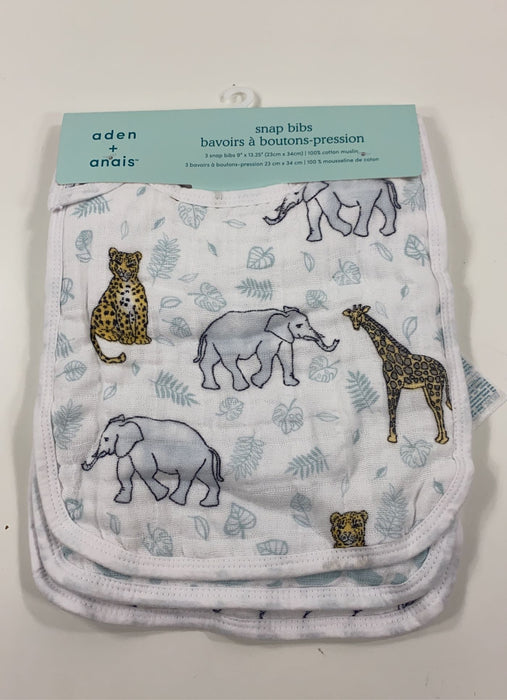 Shop Aden + Anais Muslin Snap Bibs 3 Pack, Jungle at GoodBuy Gear