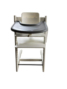 secondhand Stokke Tripp Trapp High Chair with Baby Set and Tray, White, Storm Grey