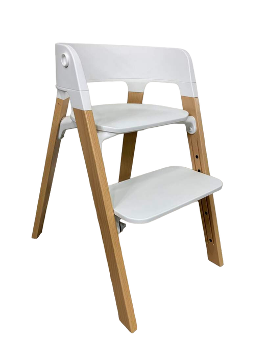 used Stokke Steps Chair, White/Natural