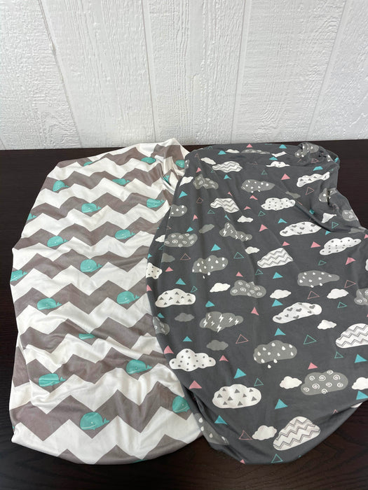 used BUNDLE Fitted Mini Crib Sheets