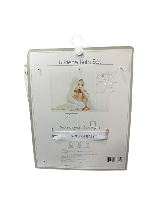 secondhand Modern Baby Hooded Towel And Washcloth Set