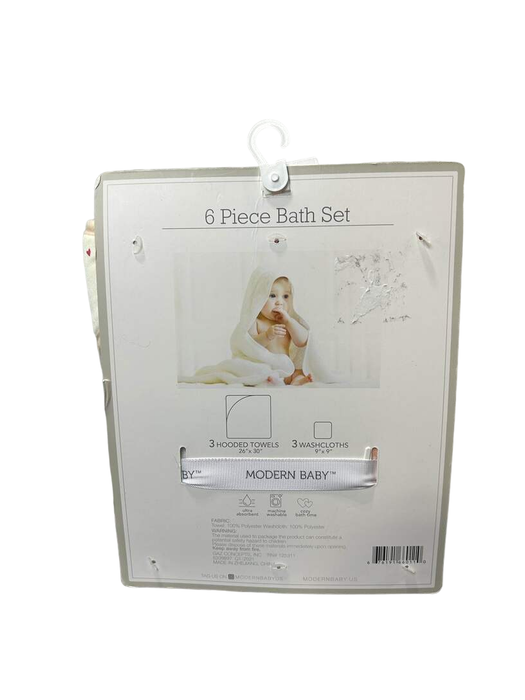 secondhand Modern Baby Hooded Towel And Washcloth Set