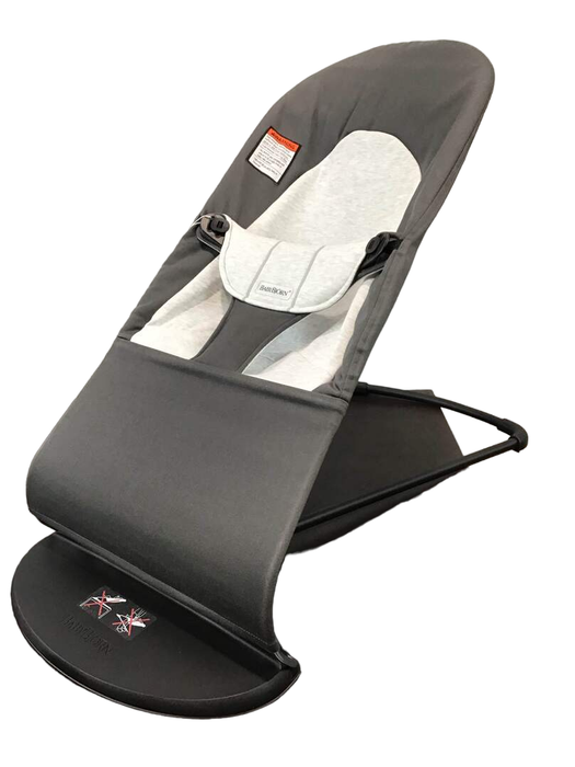 used BabyBjorn Bouncer Balance, Dark Grey/Grey, Black Frame