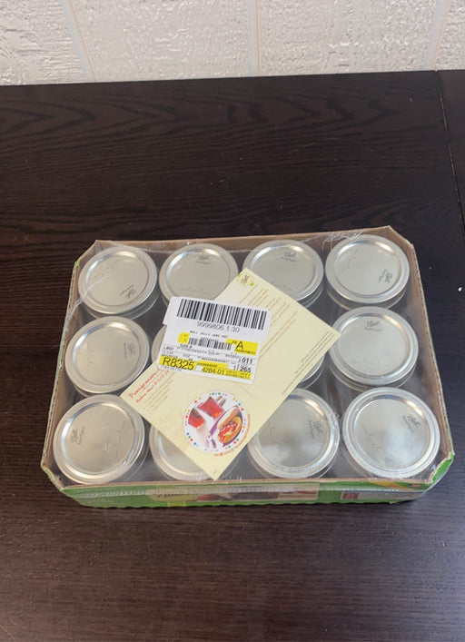 used Ball 12 Glass Canning Jars, 4oz