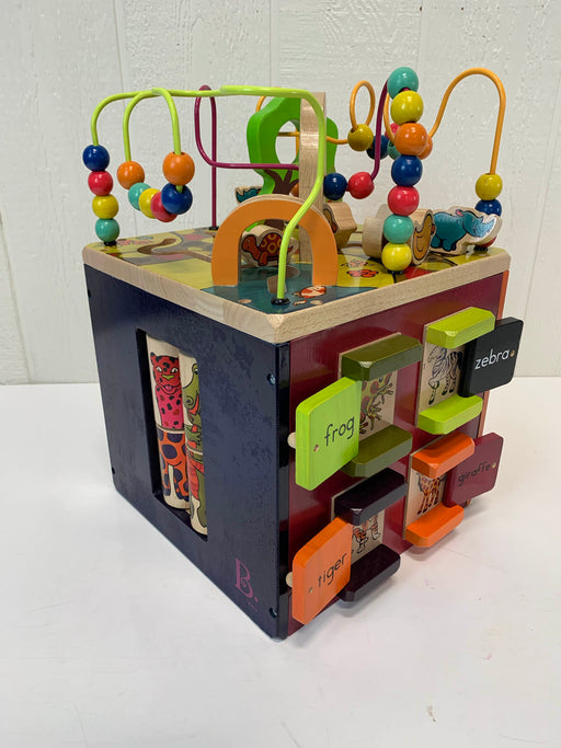 secondhand B. Toys Zany Zoo Wooden Activity Cube