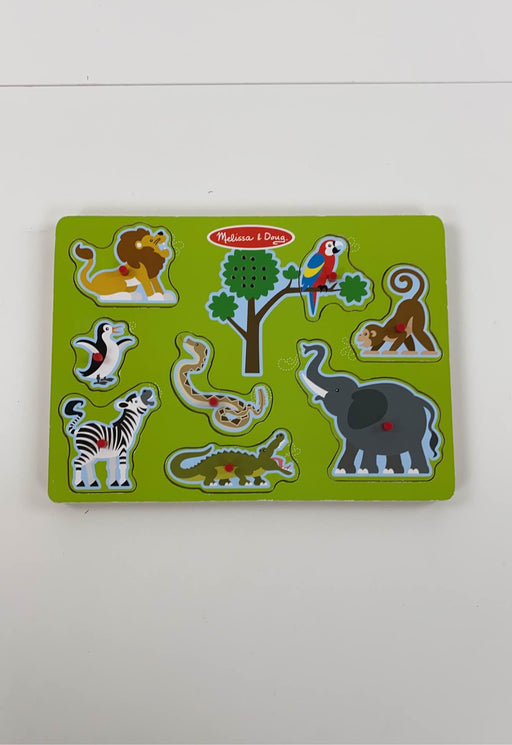 secondhand Melissa & Doug Sound Puzzle, Zoo Animals