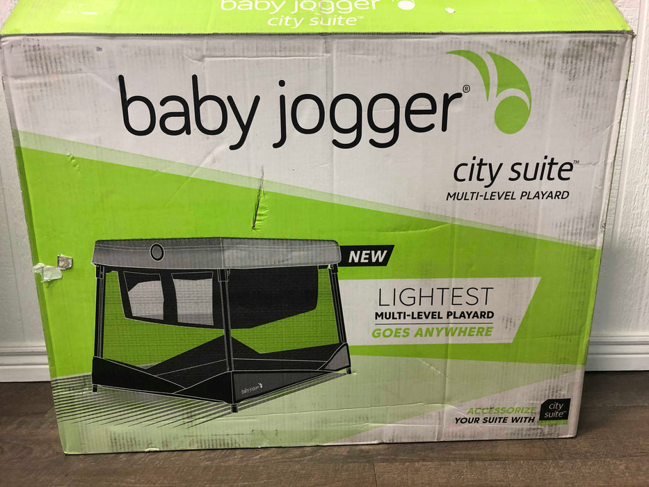 used Baby Jogger City Suite Multi-Level Playard, Graphite