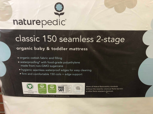 secondhand Naturepedic Classic 150 Seamless 2-stage Organic Baby & Toddler Mattress