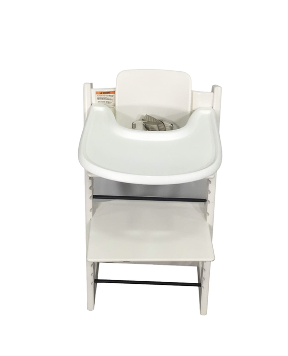 secondhand Stokke Tripp Trapp High Chair With Baby Set, White