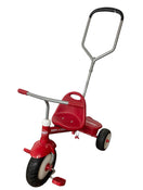 used Radio Flyer Classic Red Tricycle with Push Handle, Red