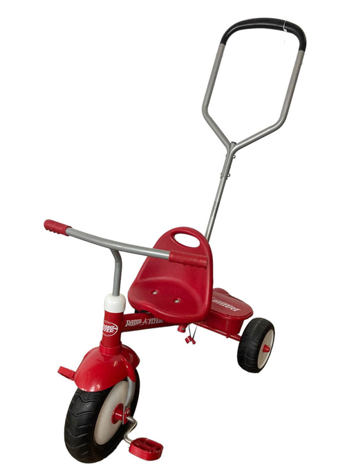 used Radio Flyer Classic Red Tricycle with Push Handle, Red