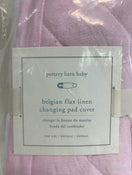 secondhand Pottery Barn Kids Changing Pad Cover, Belgian Flax Linen Pink